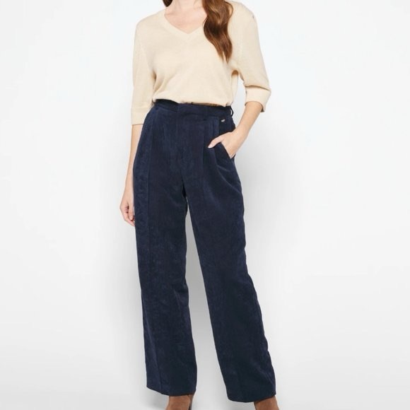Scotch & Soda Pants - Scotch & Soda Women's Navy Corduroy Trousers